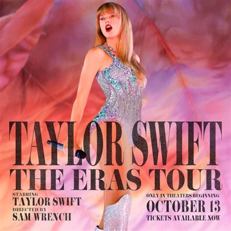 High resolution movie poster image for Taylor Swift: The Eras Tour (2023). The image measures 2430 * 3600 pixels and is 4655 kilobytes large.
